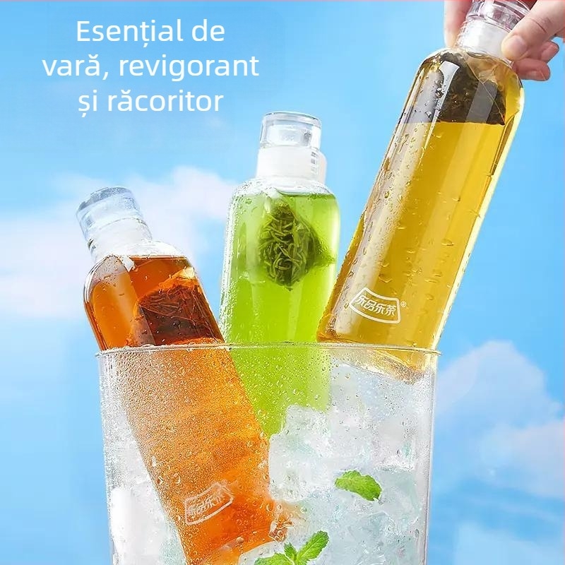 Sticlă de înaltă calitate pentru infuzare la rece, cană de ceai rezistentă la căldură cu scală de timp, cană de apă din sticlă borosilicată cu conținut ridicat de ceai, cană de ceai pentru infuzare la rece 500~1000