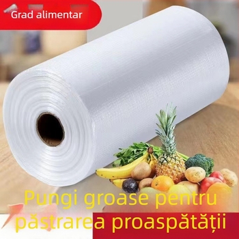 Material PE, pungă continuă cu rupere punctuală, îngroșată, pentru cuptor cu microunde, de uz casnic, en-gros, de unică folosință, cu rolă mare, cu gură plată, pentru păstrarea prospețimii