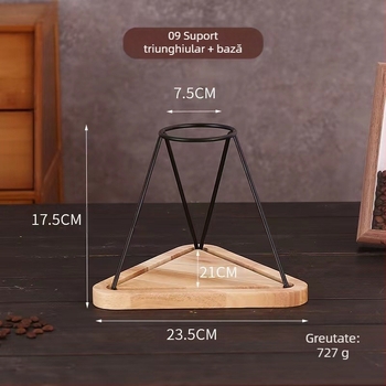 Suport metalic pentru filtru de cafea, suport pentru ceașcă, pâlnie de picurare, filtru pentru ceașcă de fier, suport pentru ceașcă de filtru V60