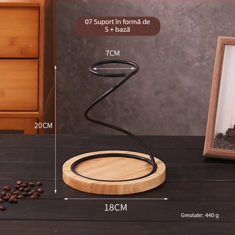 Suport metalic pentru filtru de cafea, suport pentru ceașcă, pâlnie de picurare, filtru pentru ceașcă de fier, suport pentru ceașcă de filtru V60