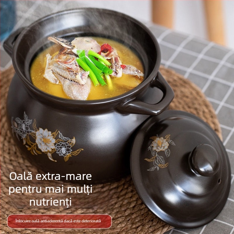 Caserolă, conservarea sănătății, oală pentru supă, oală ceramică, oală cu gaz, oală pentru supă, foc deschis, rezistent la temperaturi ridicate, oală pentru supă de uz casnic, tocană