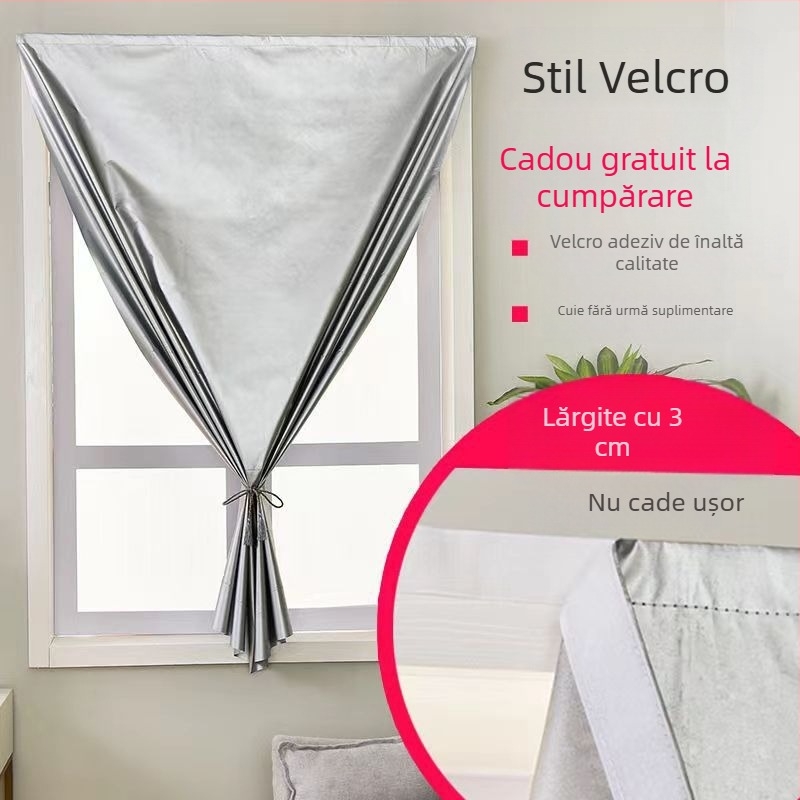 Cortina opacă completă, material finisat, parasolar, dormitor, balcon, cameră de închiriat, fără perforare, lichidare opacă