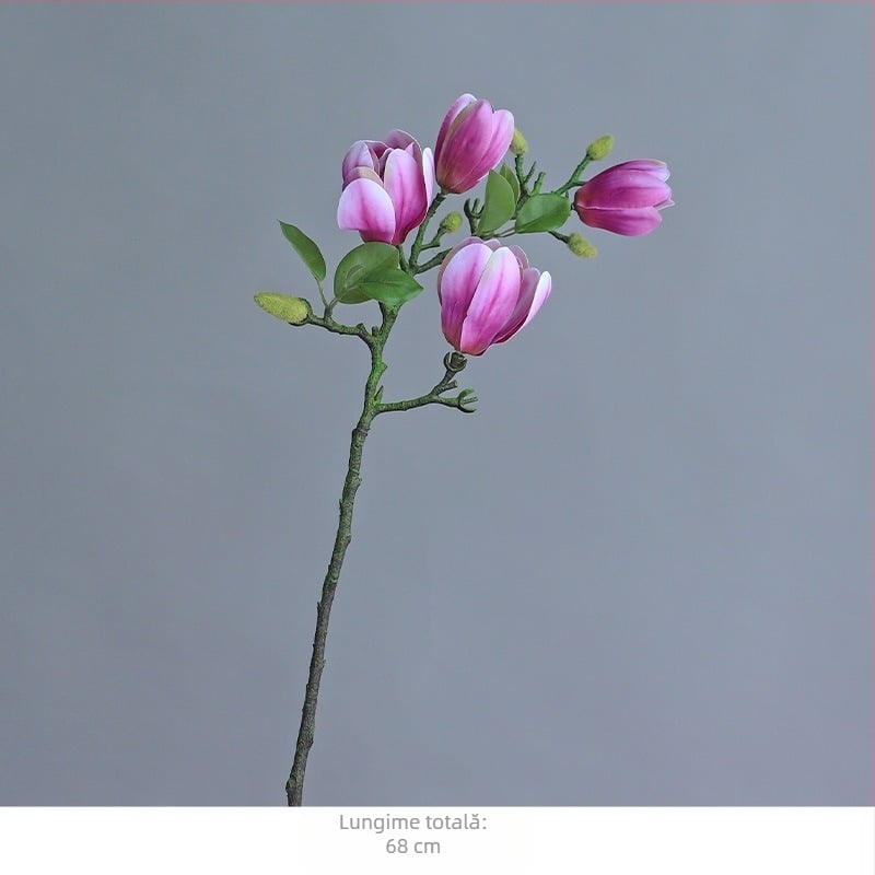 Ornamente florale chinezești pentru sufragerie, flori artificiale, flori artificiale, senzație de decorare a mesei, lumină de lux Magnolia, flori artificiale pentru casă