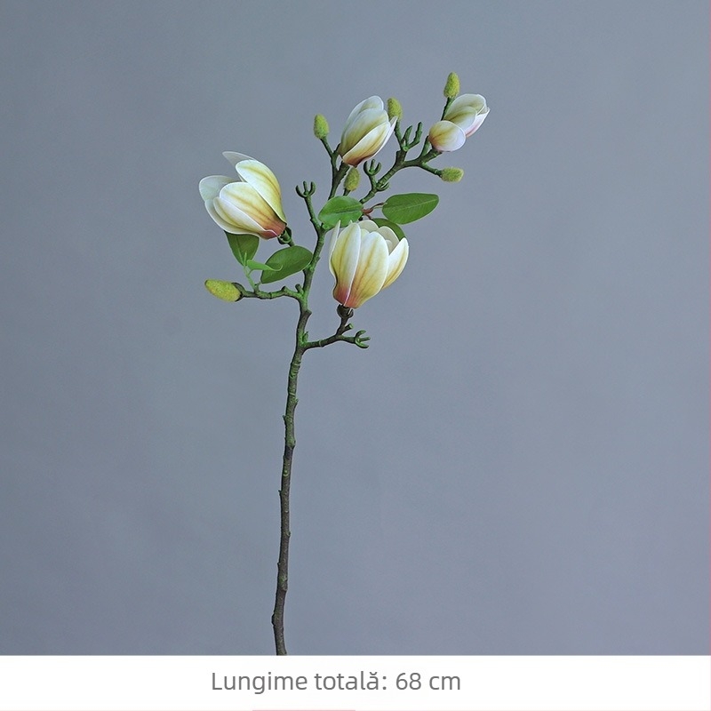 Ornamente florale chinezești pentru sufragerie, flori artificiale, flori artificiale, senzație de decorare a mesei, lumină de lux Magnolia, flori artificiale pentru casă