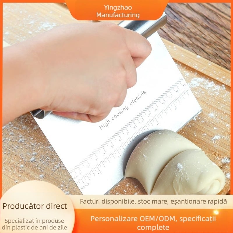 Tăieței transfrontalier special pentru tăiței, răzuitor de pizza, pâine fiartă la abur, instrument de feliere a pâinii, răzuitor din oțel inoxidabil