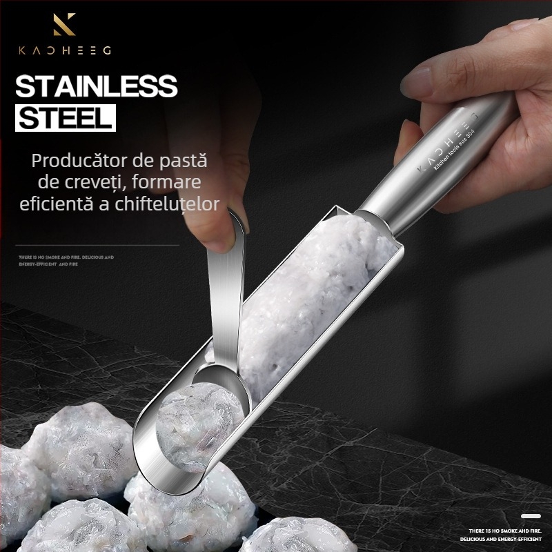 304 din oțel inoxidabil triplu creveți alunecare chiftele instrument de uz casnic minge de pește singură cvadruplă chiftele Sub oală fierbinte artefact