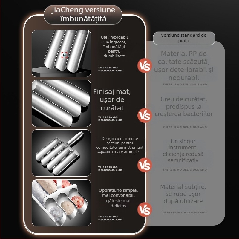 304 din oțel inoxidabil triplu creveți alunecare chiftele instrument de uz casnic minge de pește singură cvadruplă chiftele Sub oală fierbinte artefact