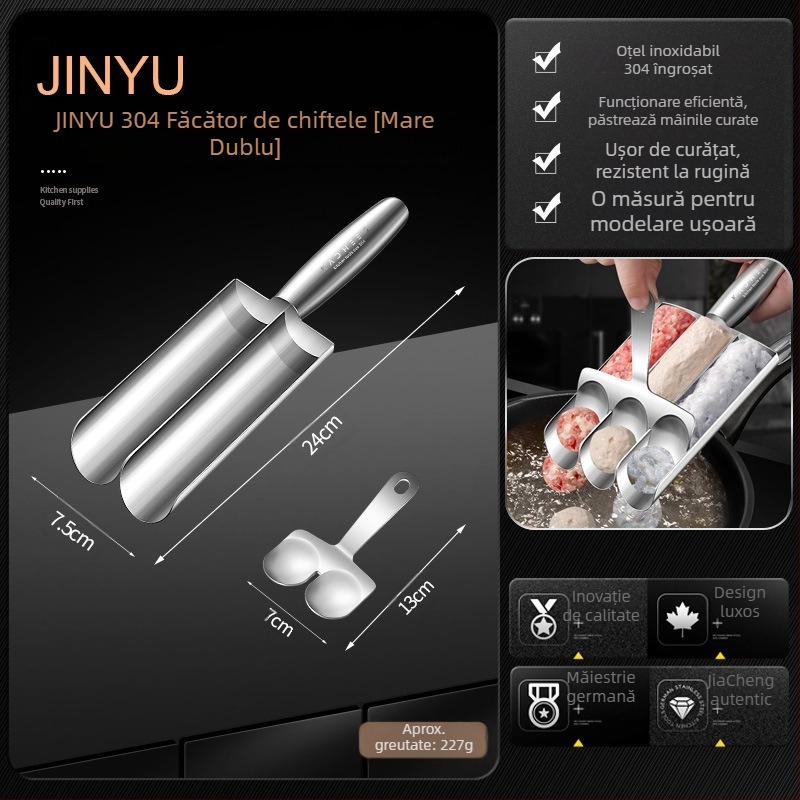 304 din oțel inoxidabil triplu creveți alunecare chiftele instrument de uz casnic minge de pește singură cvadruplă chiftele Sub oală fierbinte artefact