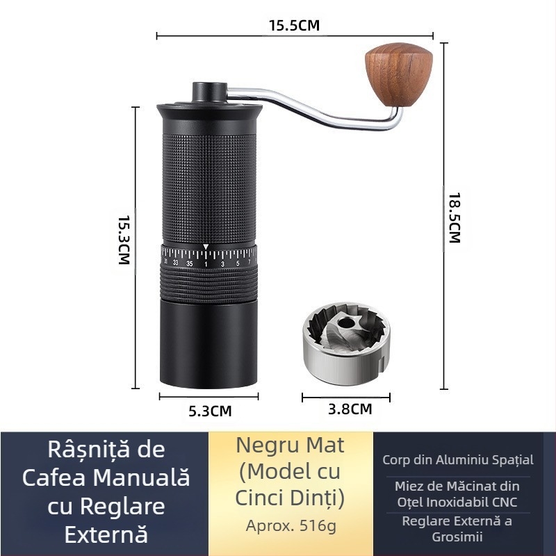 Mașină de măcinat manual extern boabe de cafea mașină de măcinat moară italiană de măcinat manual mașină de măcinat manual de uz casnic