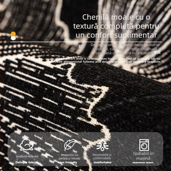 2025 Pernă de canapea nouă din chenilă Four Seasons, pernă universală antiderapantă, modernă, stil chinezesc, husă de canapea, pânză