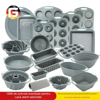 Mufă de tort din silicon rezistentă la temperaturi ridicate Amazon, Qi Feng, pentru prăjituri, brioșe, mufă antiaderentă, mucegai de copt