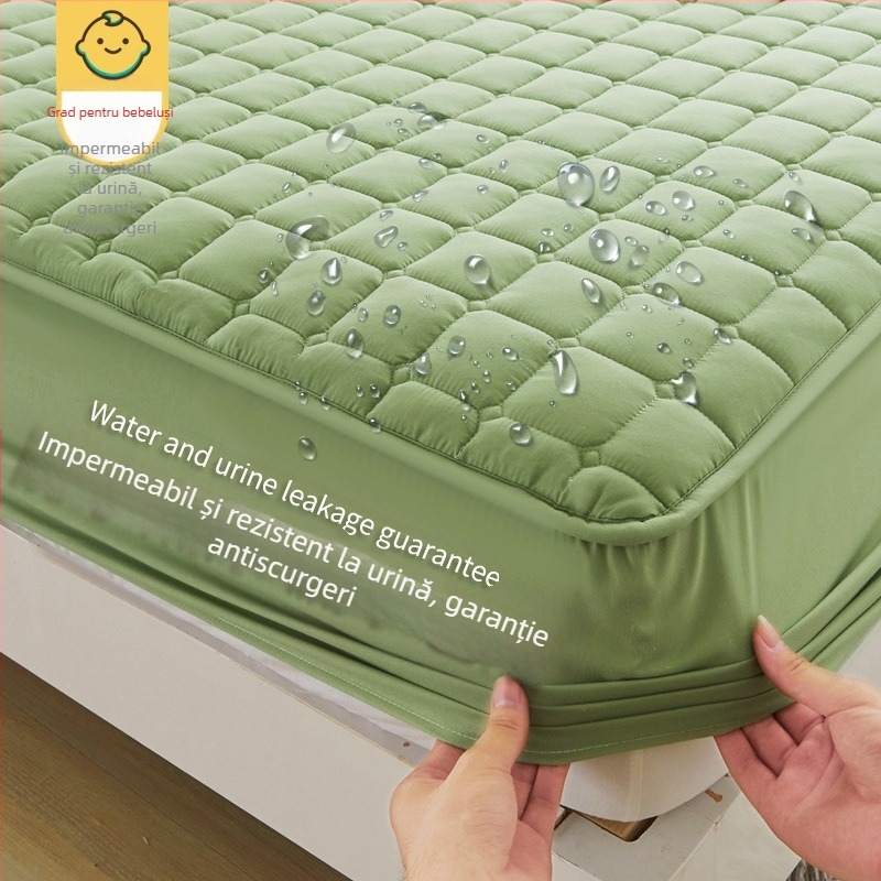 Cearșaf impermeabil clasa A, protector de saltea cu barieră de urină prietenos cu pielea, husă de cearșaf, set de trei piese cu față de pernă, en-gros impermeabil și respirabil