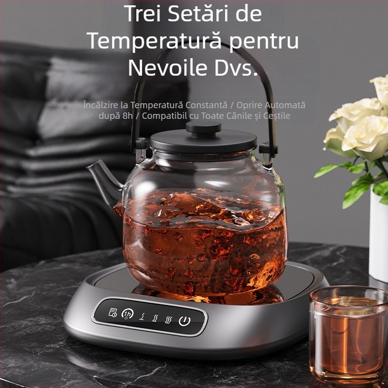 Actualizare transfrontalieră cu temperatură constantă, coaster cu trei temperaturi constante, încălzire cu lapte, cafea, ceai, o oră, memento cu sonerie pentru apă potabilă