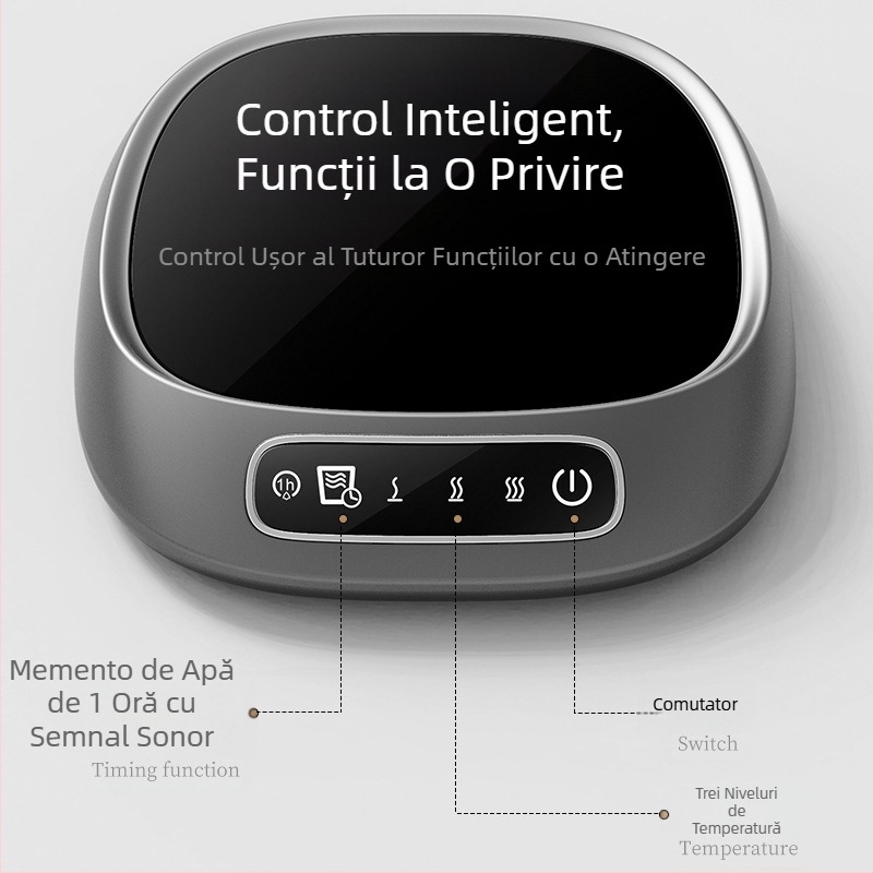 Actualizare transfrontalieră cu temperatură constantă, coaster cu trei temperaturi constante, încălzire cu lapte, cafea, ceai, o oră, memento cu sonerie pentru apă potabilă