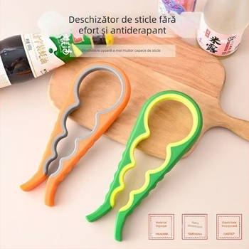 Deschizător de sticle multifuncțional patru în unu, deschizător de conserve de uz casnic, deschizător de capac care economisește forța de muncă, deschizător de capac de bere, deschizător de capac de bucătărie