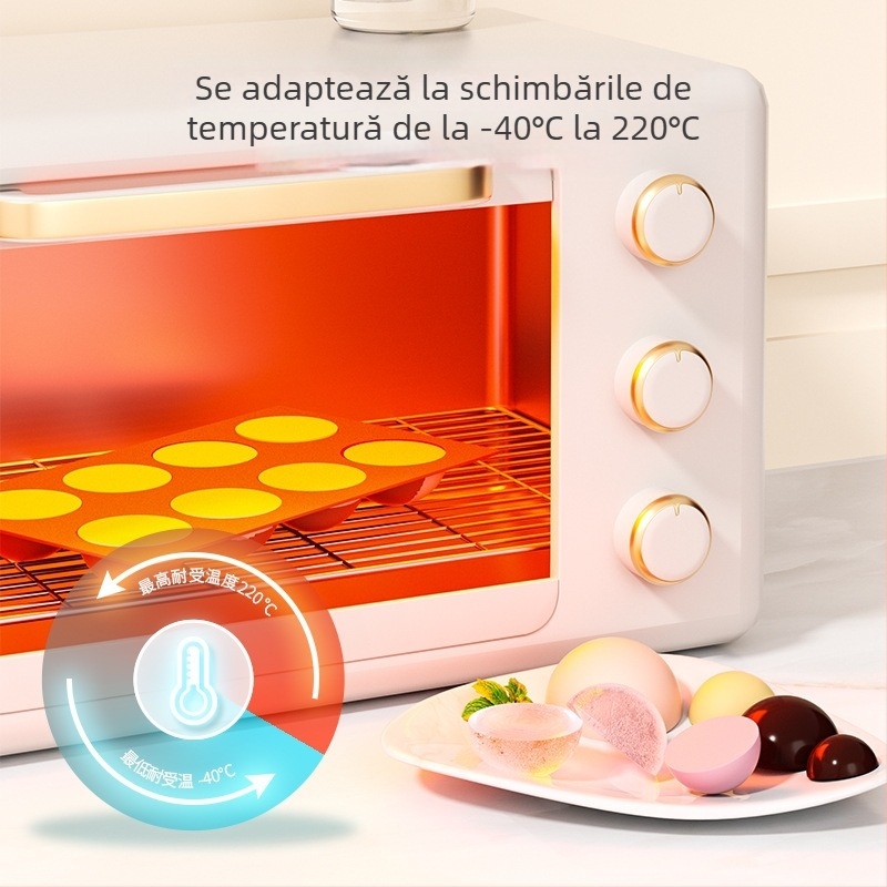 Producător transfrontalier en-gros cu 6 mucegaiuri semicirculare de ciocolată conectate, mucegai de tort din silicon, budincă, bricolaj, mucegai de săpun manual