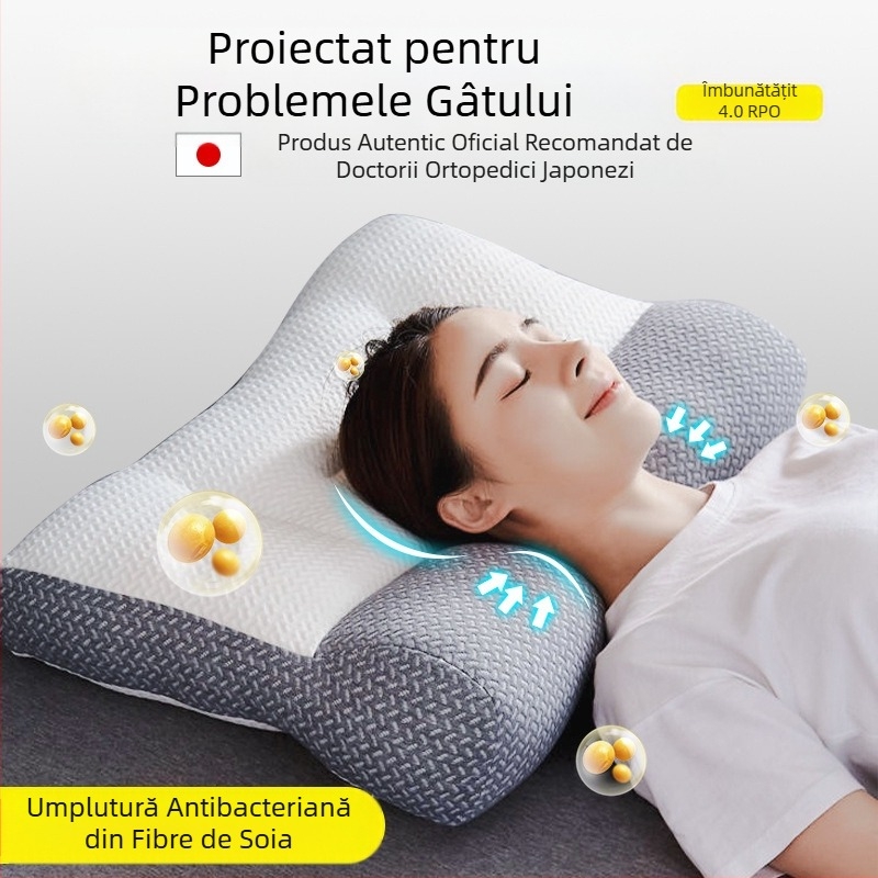 Pernă anti-tracțiune transfrontalieră, pernă cervicală, protecție pentru gât, suport pentru protecție împotriva colapsului, cu recul ridicat, pernă de uz casnic pentru o singură persoană, pereche de miezuri, en-gros