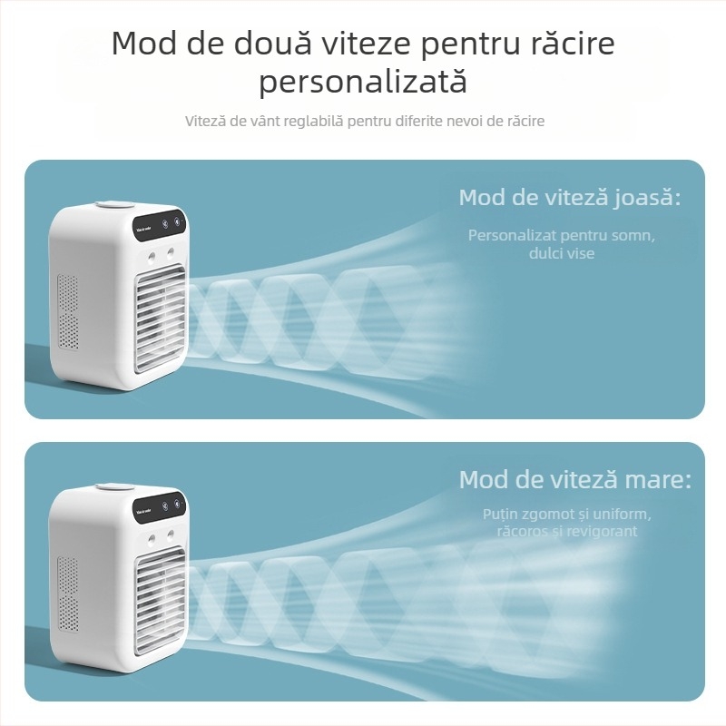 Ventilator mini de aer condiționat cu pulverizator USB transfrontalier, ventilator de răcire silențios pentru birou, dormitor, artefact de refrigerare de vară