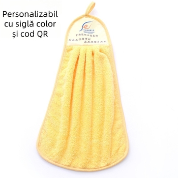 [Mostră de preparat pentru 1 zi] plus prosop de bucătărie din fleece coral, agățat, imprimare personalizată, cod bidimensional, răspândit gros