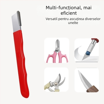 Ascuțitoare portabilă de grădină în aer liber, foarfece de cuțit în aer liber, piatră de ascuțit cu dublă utilizare, răzuitor de grădină, ascuțitoare rapidă