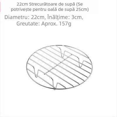 Grătar special pentru carne înăbușită, grătar impermeabil, aragaz pentru tăiței, grătar pentru abur din oțel inoxidabil, compartiment pentru abur, oală antipastă, găleată pentru supă, plasă