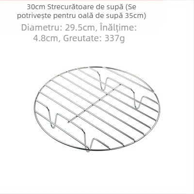 Grătar special pentru carne înăbușită, grătar impermeabil, aragaz pentru tăiței, grătar pentru abur din oțel inoxidabil, compartiment pentru abur, oală antipastă, găleată pentru supă, plasă