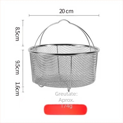 Grătar special pentru carne înăbușită, grătar impermeabil, aragaz pentru tăiței, grătar pentru abur din oțel inoxidabil, compartiment pentru abur, oală antipastă, găleată pentru supă, plasă