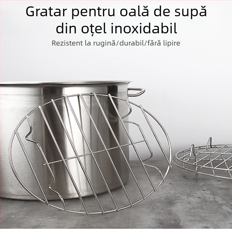 Grătar special pentru carne înăbușită, grătar impermeabil, aragaz pentru tăiței, grătar pentru abur din oțel inoxidabil, compartiment pentru abur, oală antipastă, găleată pentru supă, plasă