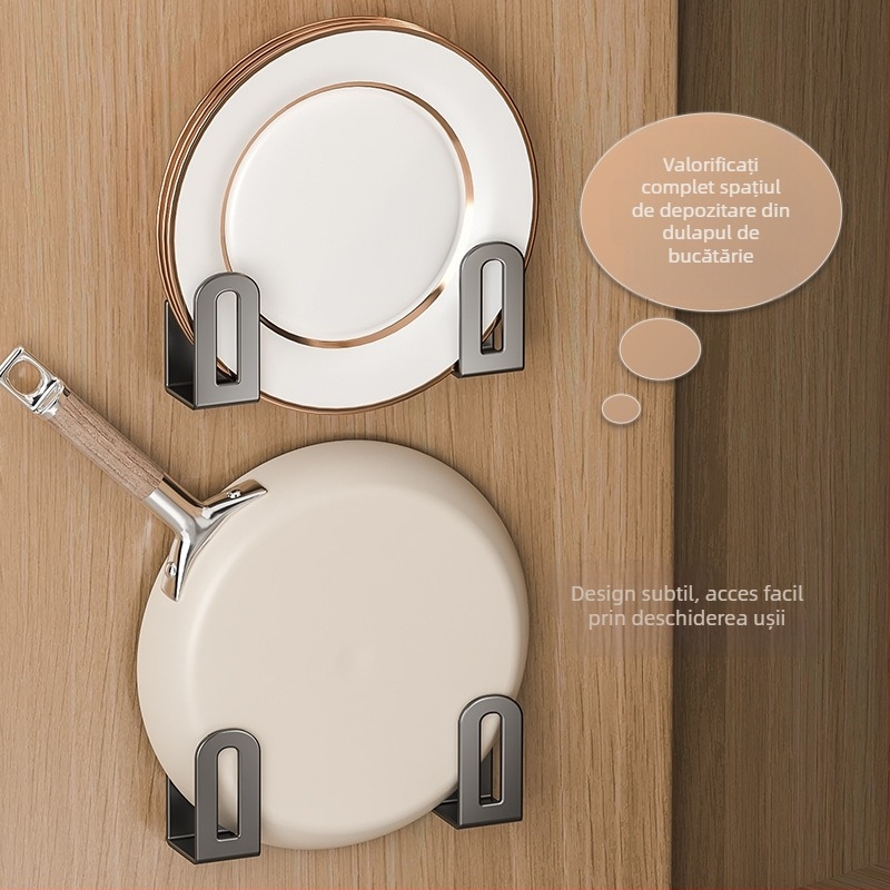 Suport pentru capacul oalei fără perforații, suport de depozitare pentru bucătărie, tocător montat pe perete, tocător multifuncțional, suport pentru artefacte de depozitare pe perete