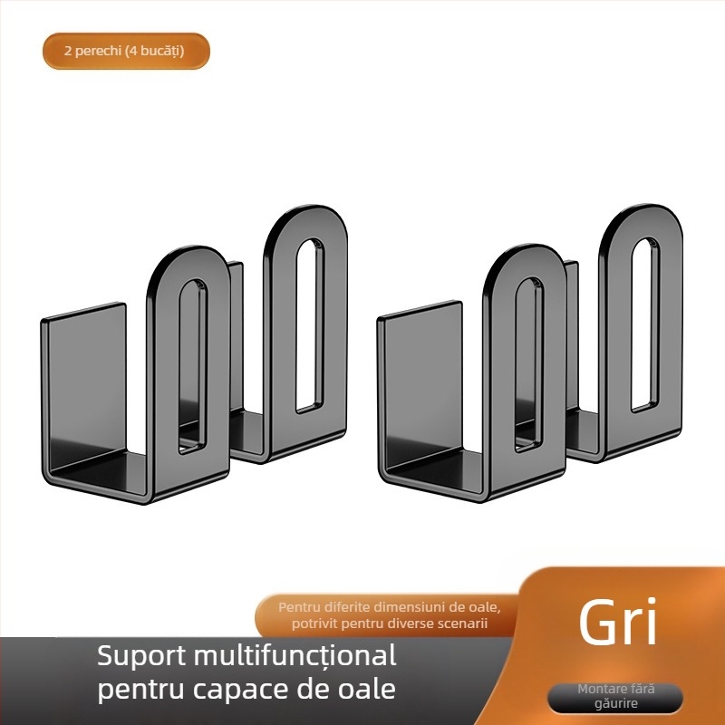 Suport pentru capacul oalei fără perforații, suport de depozitare pentru bucătărie, tocător montat pe perete, tocător multifuncțional, suport pentru artefacte de depozitare pe perete