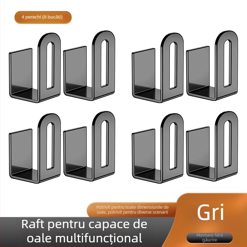 Suport pentru capacul oalei fără perforații, suport de depozitare pentru bucătărie, tocător montat pe perete, tocător multifuncțional, suport pentru artefacte de depozitare pe perete