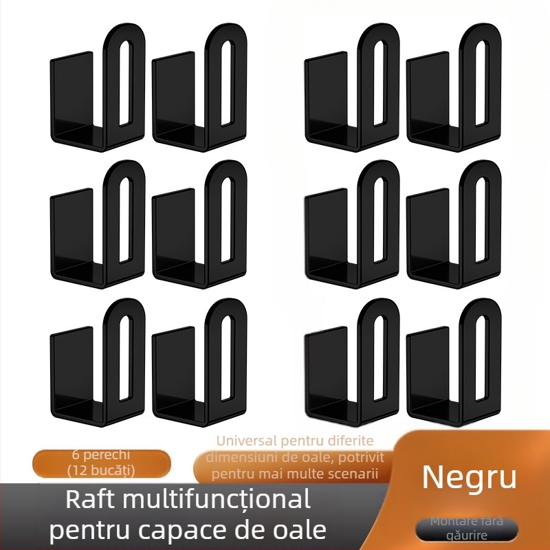 Suport pentru capacul oalei fără perforații, suport de depozitare pentru bucătărie, tocător montat pe perete, tocător multifuncțional, suport pentru artefacte de depozitare pe perete