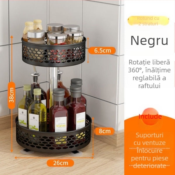 Raft de depozitare gustări, raft de depozitare pentru gustări, dulap de depozitare, cărucior, cutie de depozitare rotativă, multistrat, living room, fructe