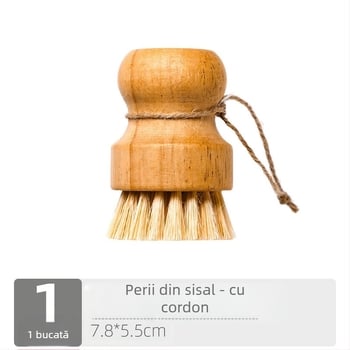 Perie de spălat vase transfrontalieră, artefact, ustensile de bucătărie de uz casnic, perie de oală, mâner scurt, sisal natural, curățare de nucă de cocos