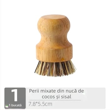 Perie de spălat vase transfrontalieră, artefact, ustensile de bucătărie de uz casnic, perie de oală, mâner scurt, sisal natural, curățare de nucă de cocos