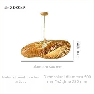 Candelabru din bambus în stil chinezesc, stil Wabi-Sabi, scară pentru pensiuni, salon de ceai, restaurant japonez, restaurant cu oală fierbinte, lămpi combinate Zen