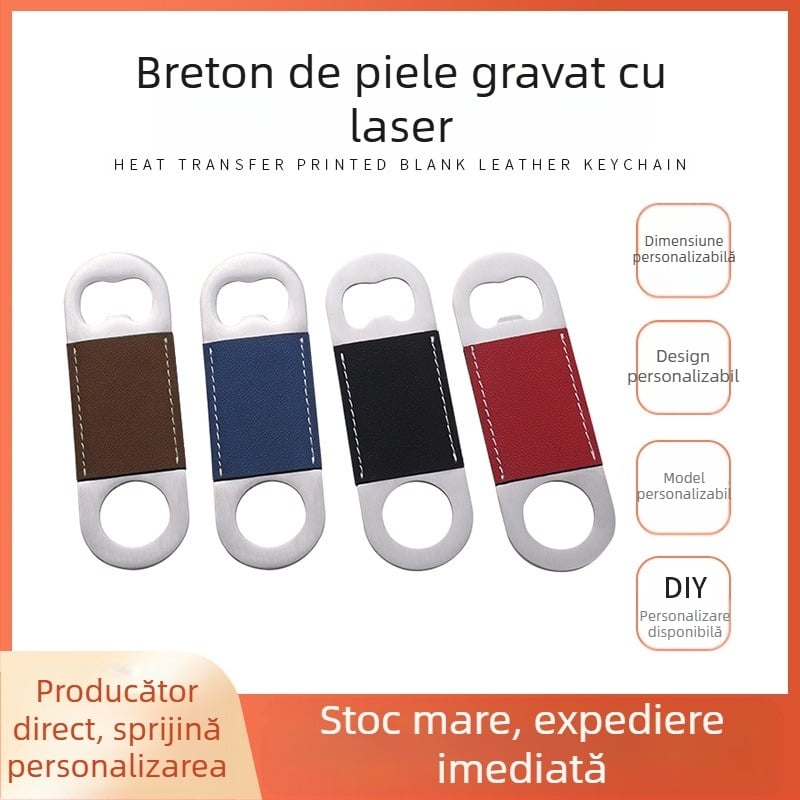 Deschizător de sticle de bere transfrontalier, deschizător de sticle cu prepuț laser din oțel inoxidabil, mic cadou, deschizător de sticle creativ gol