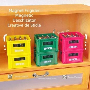 Deschizător de sticle de bere autocolant creativ pentru frigider autocolant magnetic pentru sticle de bere șurubelniță magnet deschizător de sticle de băuturi