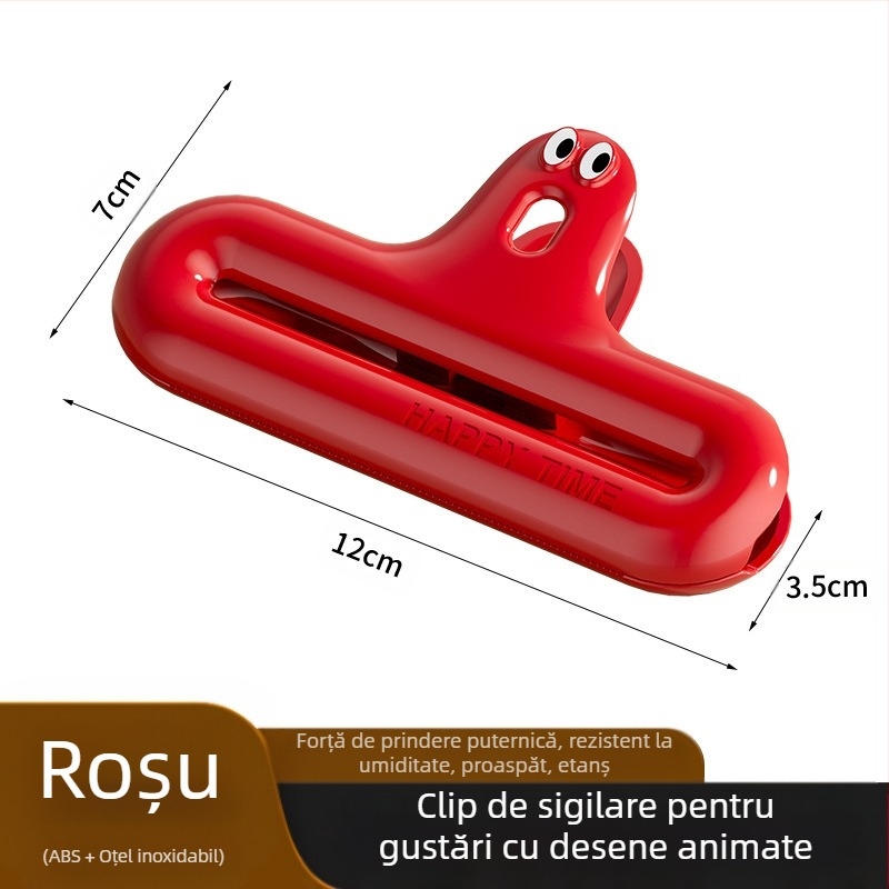 Clemă de etanșare Caterpillar, clemă rezistentă la umiditate, clemă pentru gustări, clemă de fixare pentru etanșare de bucătărie, clemă multifuncțională pentru uz casnic, etanșare pentru păstrarea prospețimii