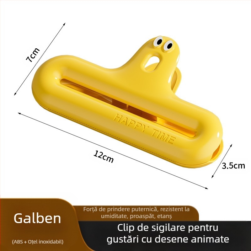 Clemă de etanșare Caterpillar, clemă rezistentă la umiditate, clemă pentru gustări, clemă de fixare pentru etanșare de bucătărie, clemă multifuncțională pentru uz casnic, etanșare pentru păstrarea prospețimii