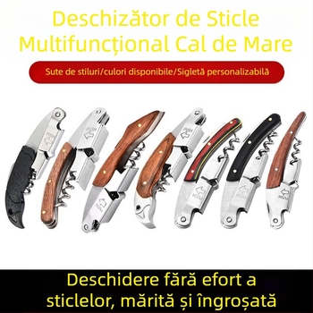 Deschizător de sticle multifuncțional pentru producător, bere, vin, oțel inoxidabil, deschizător de sticle de vin roșu, cuțit de vin, en-gros