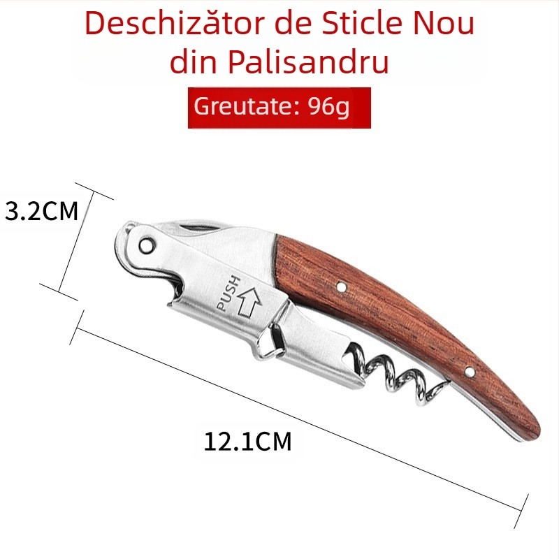 Deschizător de sticle multifuncțional pentru producător, bere, vin, oțel inoxidabil, deschizător de sticle de vin roșu, cuțit de vin, en-gros