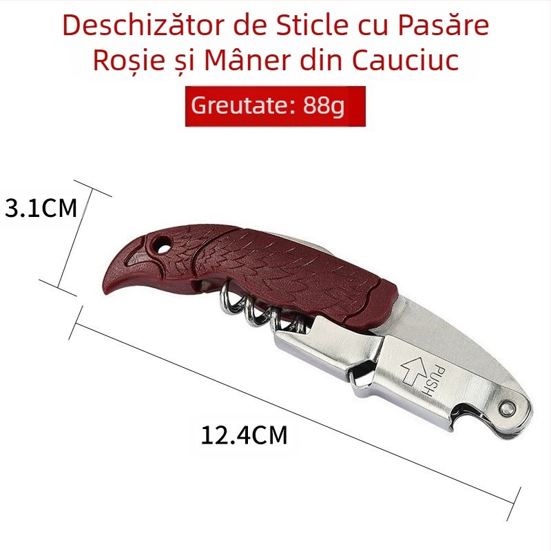 Deschizător de sticle multifuncțional pentru producător, bere, vin, oțel inoxidabil, deschizător de sticle de vin roșu, cuțit de vin, en-gros