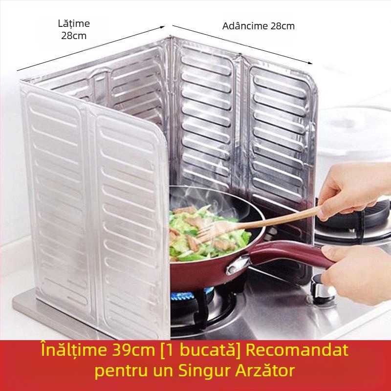 Bucătărie Stropi de ulei deflector ulei deflector bucătărie aragaz izolație termică consumabile uz casnic aragaz gătit folie de aluminiu izolație termică
