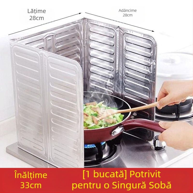 Bucătărie Stropi de ulei deflector ulei deflector bucătărie aragaz izolație termică consumabile uz casnic aragaz gătit folie de aluminiu izolație termică