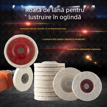 Lână roată oglindă lustruit roată îngroșată polizor unghiular lustruit sticlă metal oțel inoxidabil lână de piatră bile foaie de lustruit