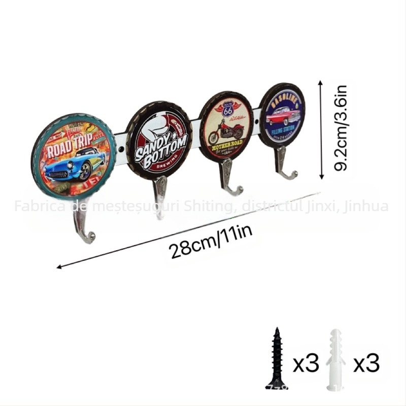 Cârlig de fier transfrontalier pentru scrisori, cârlig detașabil pentru ușă, cârlig de bucătărie fără perforații în spatele ușii