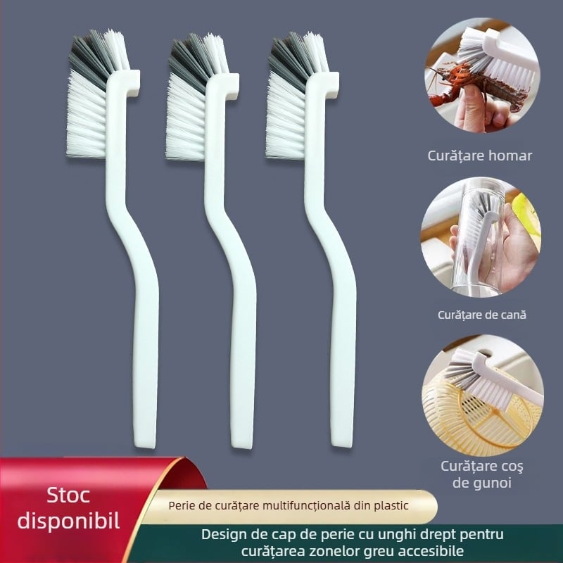 Perie de curățare a racilor din lemn de soia pentru bucătărie, perie multifuncțională pentru curățarea storcătorului de fructe și legume