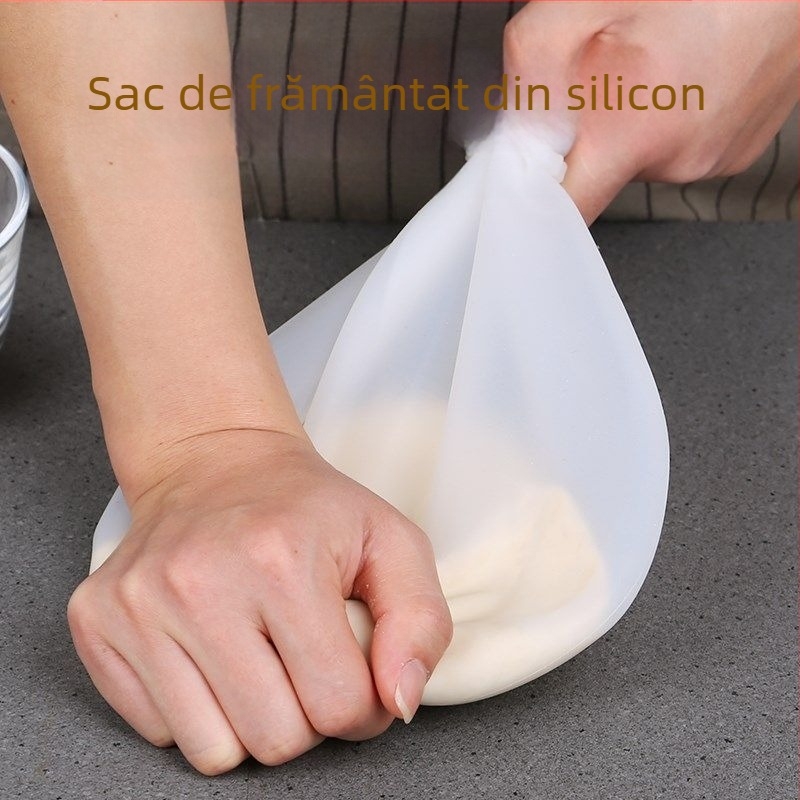 Sac de frământat aluat din silicon și sac pentru tăiței, tăiței vii, ceară, sac de frământat, artefact din silicon de uz casnic, antiaderent, îngroșat, de calitate alimentară