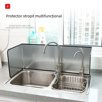 Barieră galvanizată pentru ulei, pliabilă, izolație termică, placă de bucătărie, barieră împotriva stropirii de ulei, aragaz pe gaz